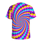Spiral Colors Moving Optical Illusion Men's Sports T-Shirt
