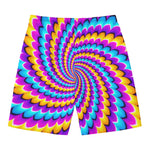 Spiral Colors Moving Optical Illusion Men's Swim Trunks