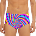 Spiral Colors Moving Optical Illusion Men's Triangle Swim Briefs