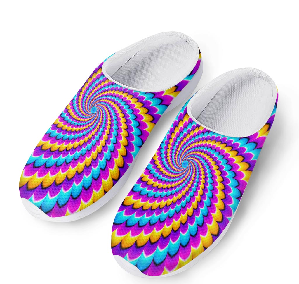 Spiral Colors Moving Optical Illusion Mesh Casual Shoes