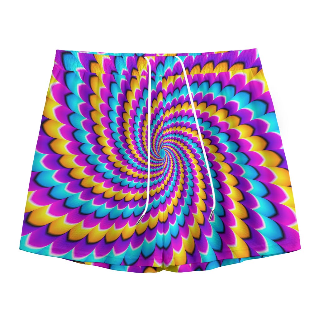 Spiral Colors Moving Optical Illusion Mesh Shorts