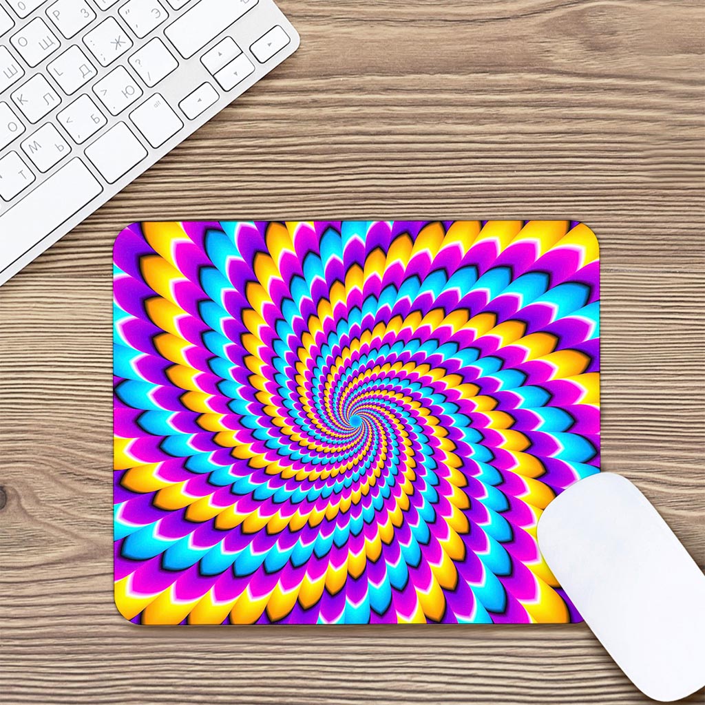 Spiral Colors Moving Optical Illusion Mouse Pad