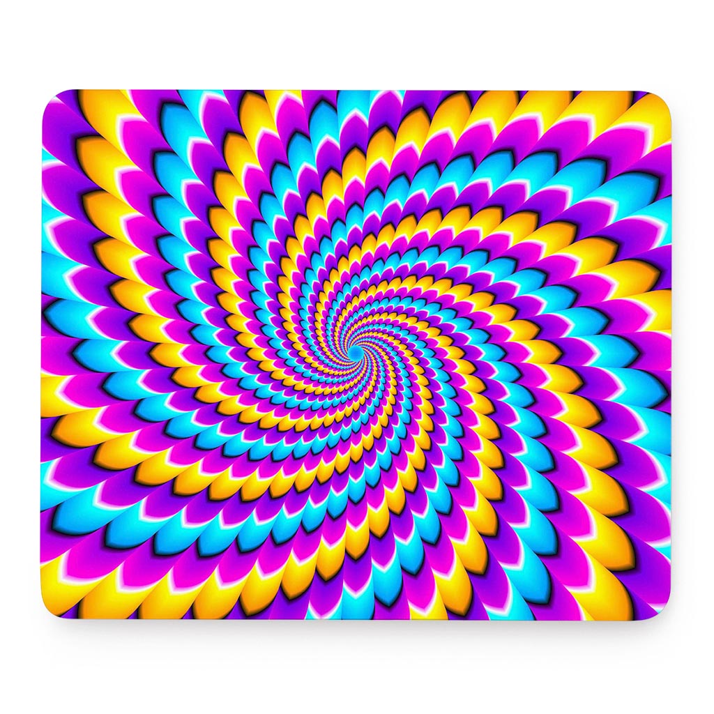 Spiral Colors Moving Optical Illusion Mouse Pad