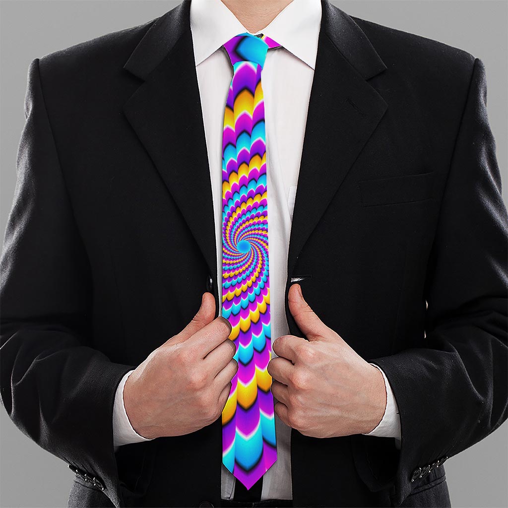 Spiral Colors Moving Optical Illusion Necktie