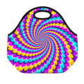 Spiral Colors Moving Optical Illusion Neoprene Lunch Bag