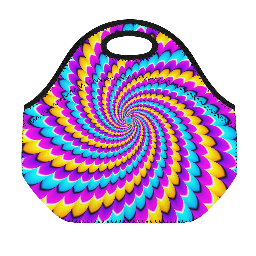 Spiral Colors Moving Optical Illusion Neoprene Lunch Bag