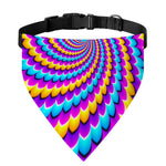 Spiral Colors Moving Optical Illusion Over The Collar Dog Bandana