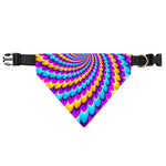 Spiral Colors Moving Optical Illusion Over The Collar Dog Bandana