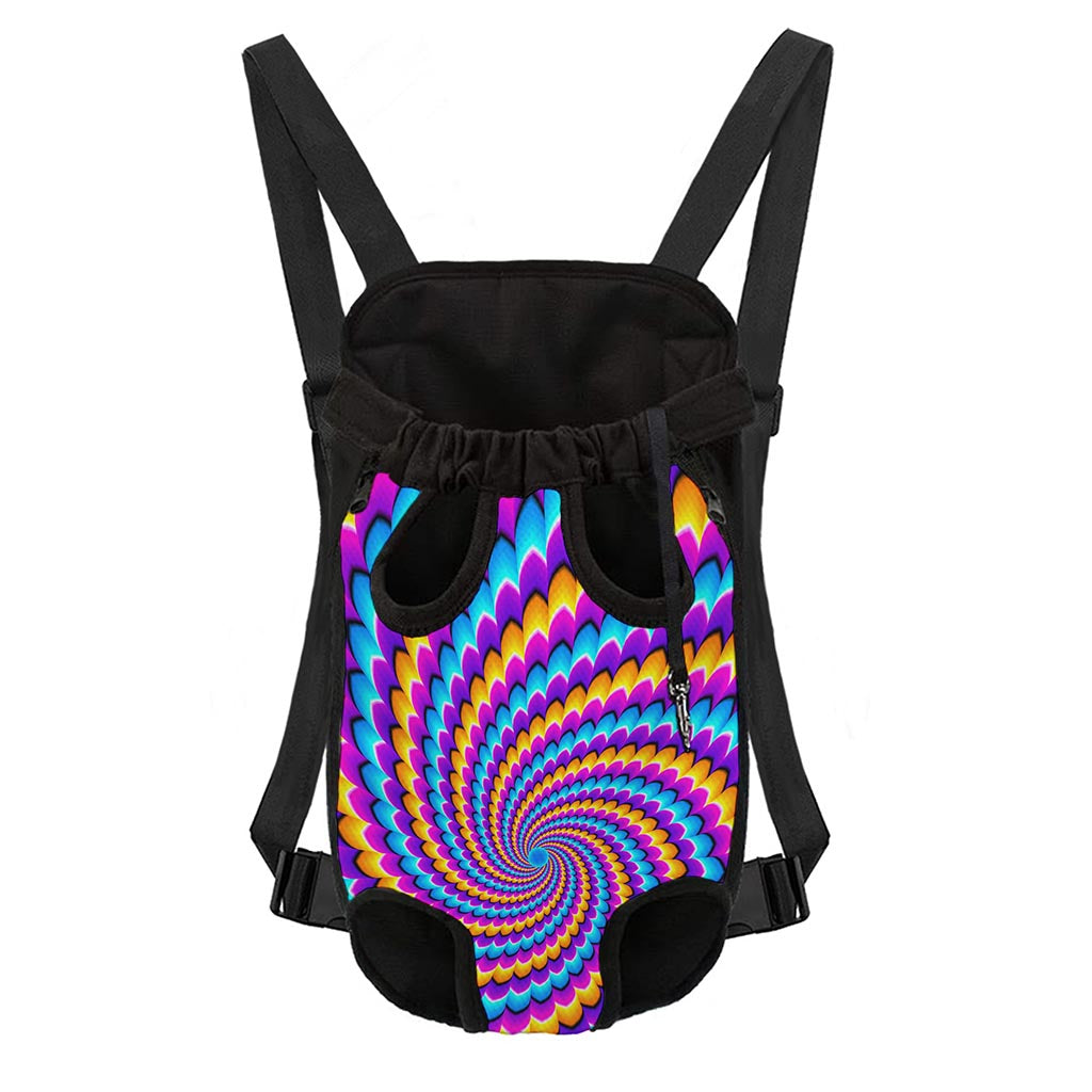 Spiral Colors Moving Optical Illusion Pet Carrier Backpack