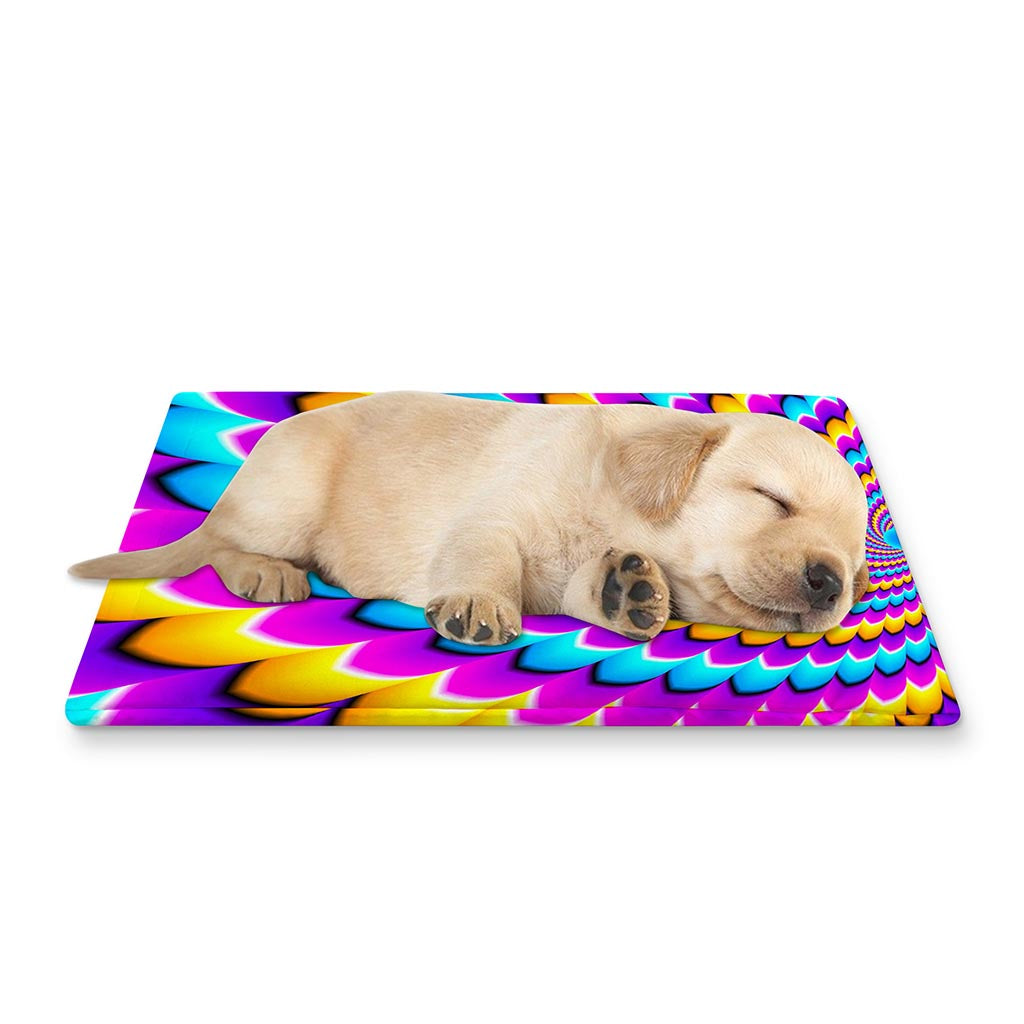 Spiral Colors Moving Optical Illusion Pet Cooling Mat Cover
