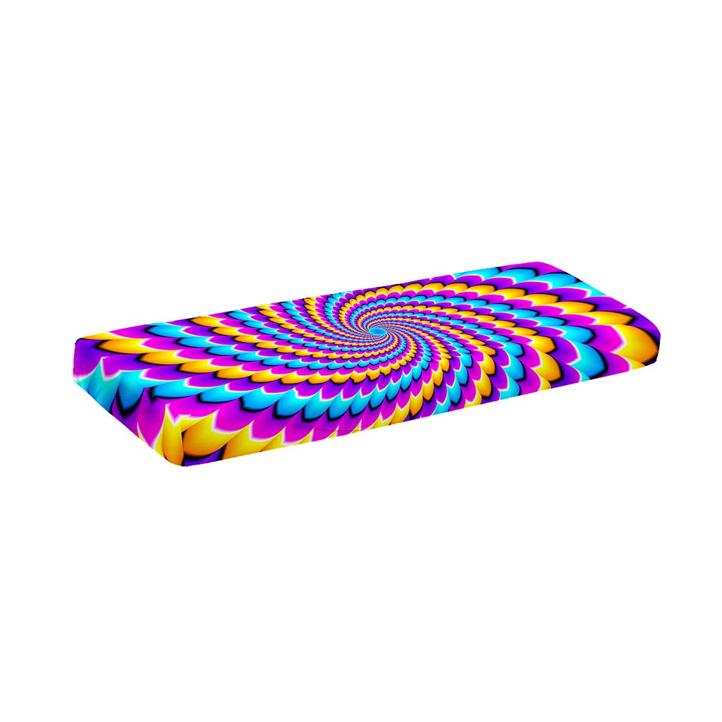 Spiral Colors Moving Optical Illusion Piano Keyboard Cover