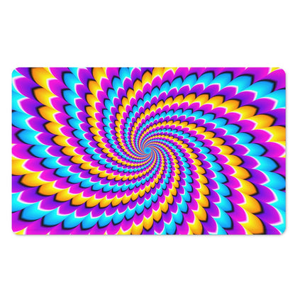 Spiral Colors Moving Optical Illusion Polyester Doormat