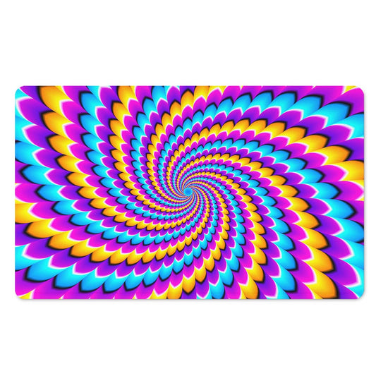 Spiral Colors Moving Optical Illusion Polyester Doormat