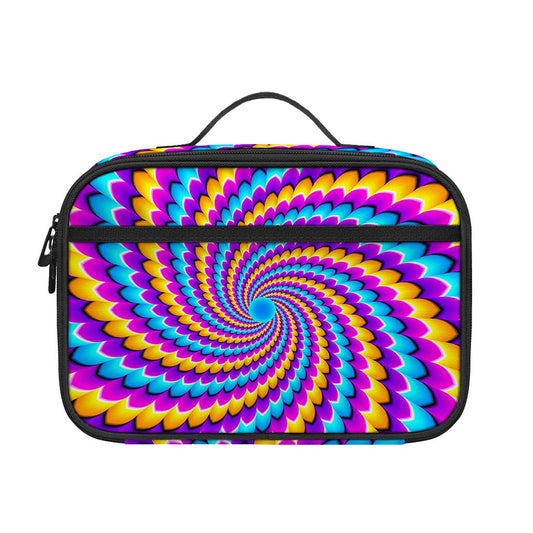Spiral Colors Moving Optical Illusion Portable Lunch Bag
