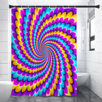 Spiral Colors Moving Optical Illusion Premium Shower Curtain