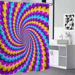 Spiral Colors Moving Optical Illusion Premium Shower Curtain