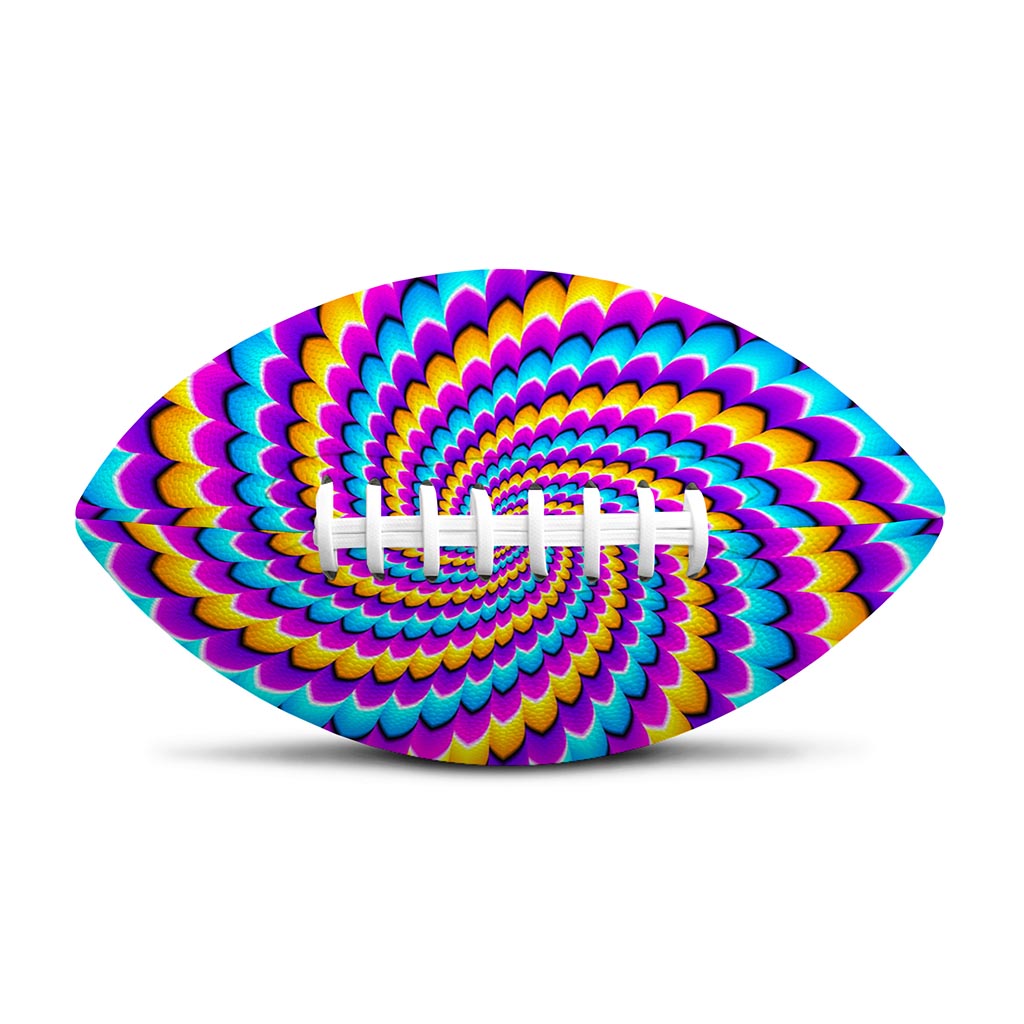 Spiral Colors Moving Optical Illusion Rugby Ball