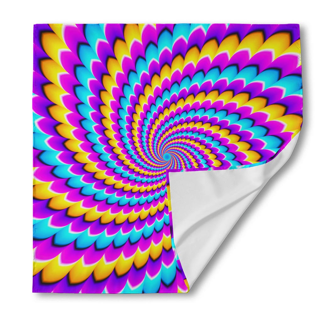 Spiral Colors Moving Optical Illusion Silk Bandana
