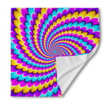 Spiral Colors Moving Optical Illusion Silk Bandana