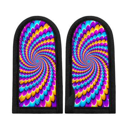 Spiral Colors Moving Optical Illusion Skillet Handle Cover