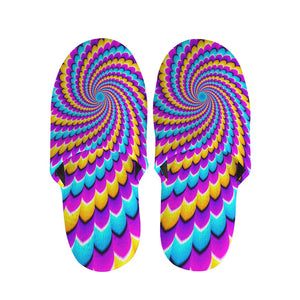Spiral Colors Moving Optical Illusion Slippers