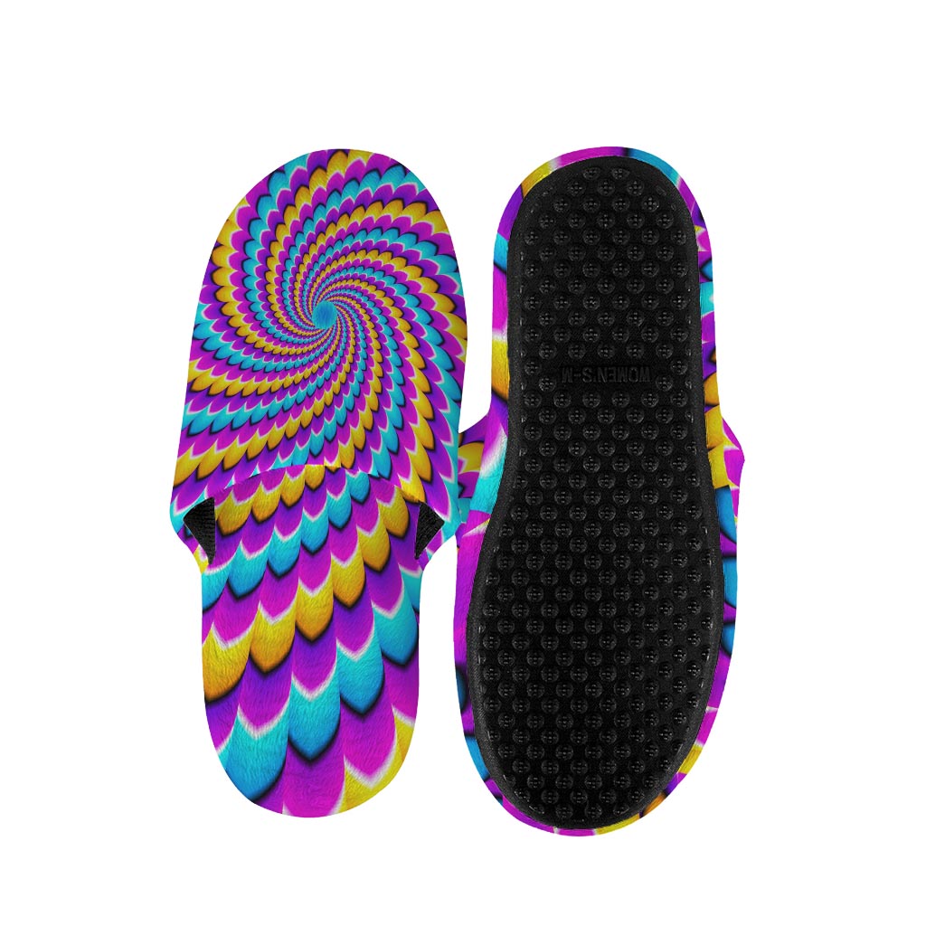 Spiral Colors Moving Optical Illusion Slippers