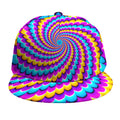 Spiral Colors Moving Optical Illusion Snapback Cap