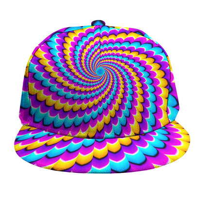 Spiral Colors Moving Optical Illusion Snapback Cap