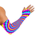 Spiral Colors Moving Optical Illusion Sun Protection Arm Sleeves