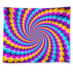 Spiral Colors Moving Optical Illusion Tapestry