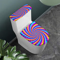 Spiral Colors Moving Optical Illusion Toilet Lid And Tank Cover Set