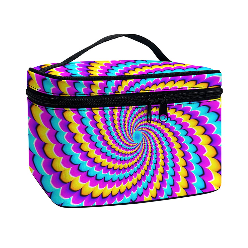 Spiral Colors Moving Optical Illusion Travel Makeup Bag