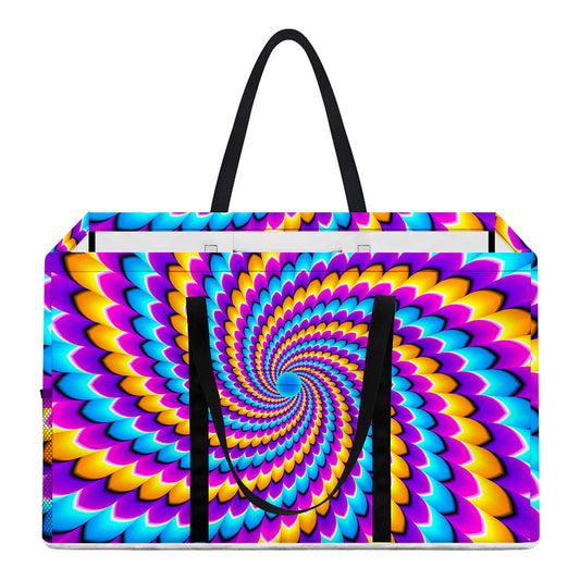 Spiral Colors Moving Optical Illusion Utility Tote Bag