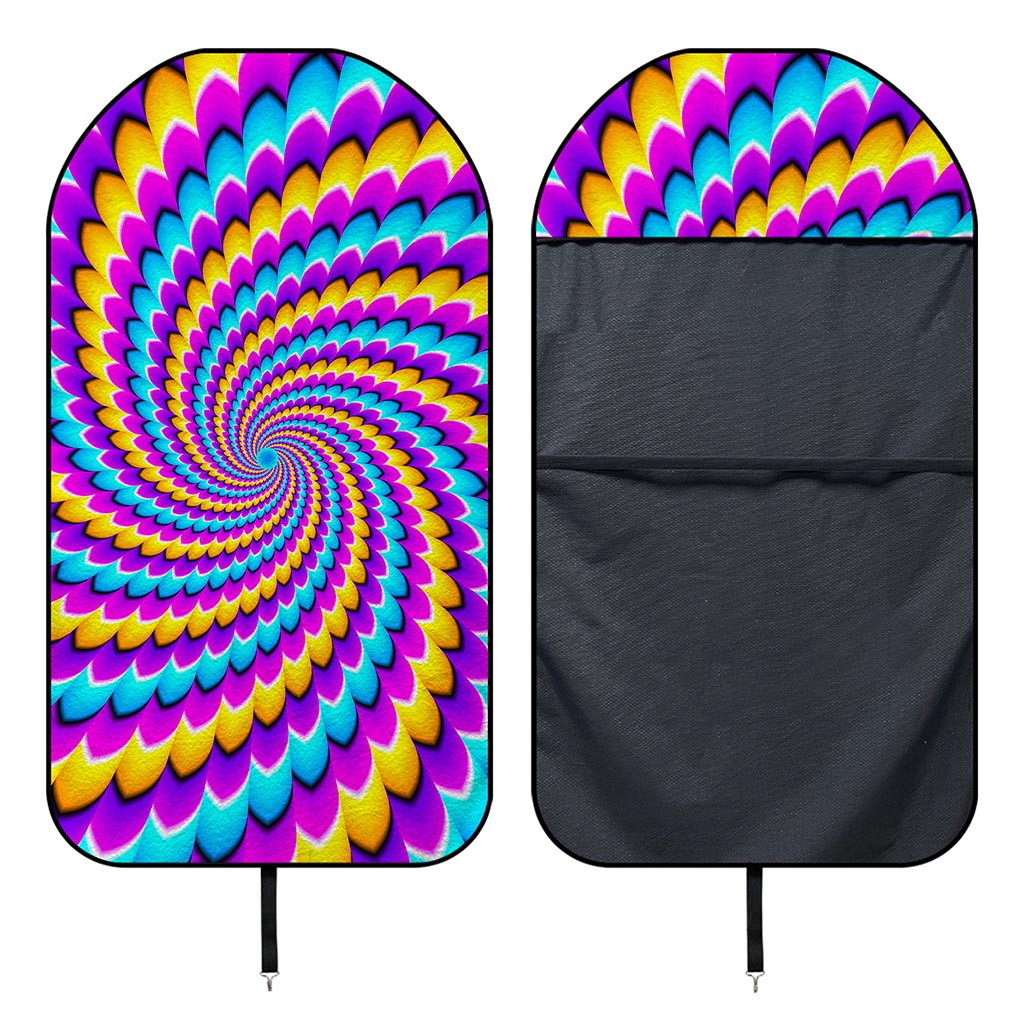 Spiral Colors Moving Optical Illusion Waterproof Car Seat Cover
