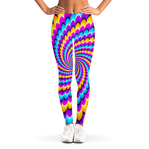 Spiral Colors Moving Optical Illusion Women's Leggings