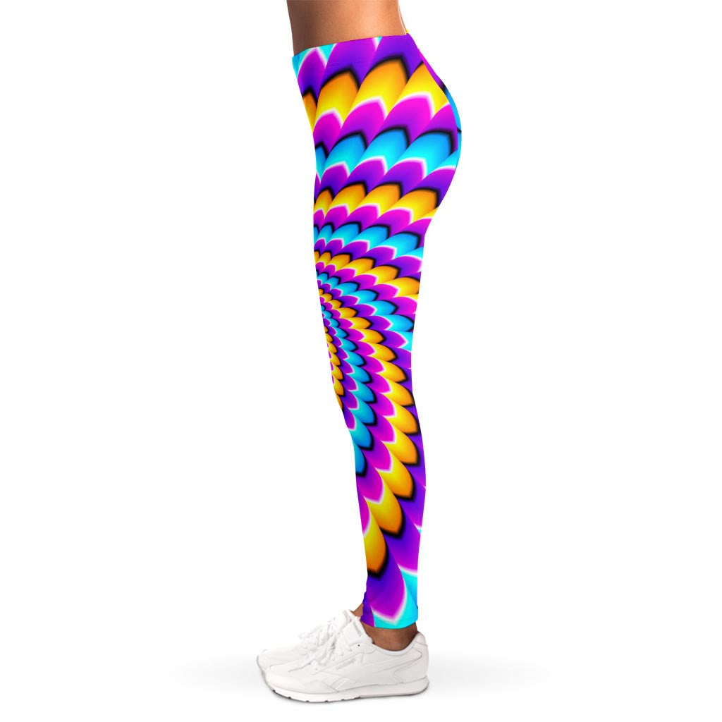 Spiral Colors Moving Optical Illusion Women's Leggings