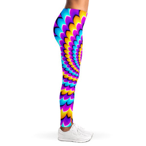 Spiral Colors Moving Optical Illusion Women's Leggings