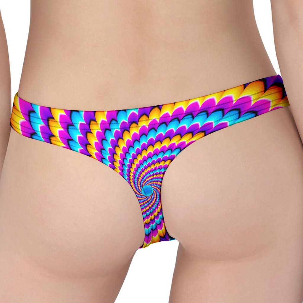 Spiral Colors Moving Optical Illusion Women's Thong