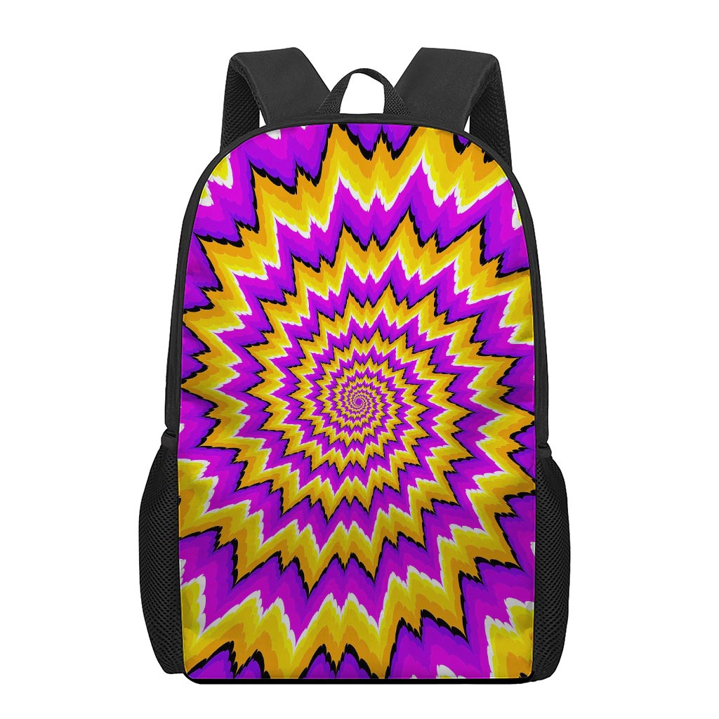Spiral Expansion Moving Optical Illusion 17 Inch Backpack