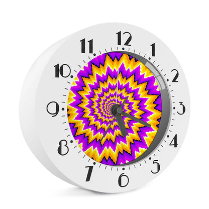 Spiral Expansion Moving Optical Illusion Alarm Clock