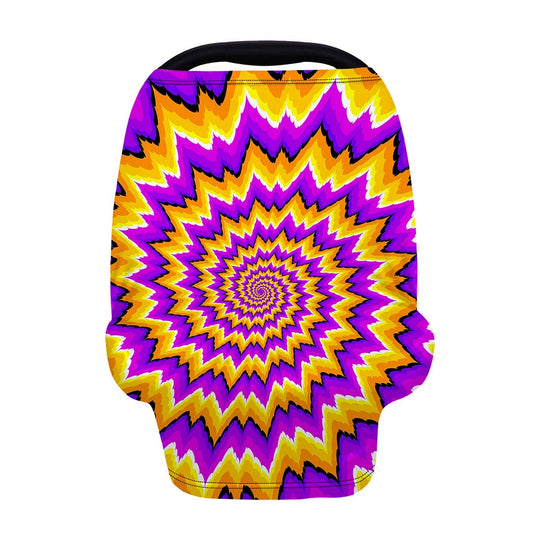Spiral Expansion Moving Optical Illusion Baby Seat Cover