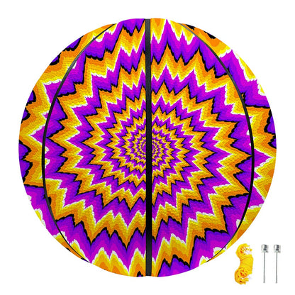Spiral Expansion Moving Optical Illusion Basketball