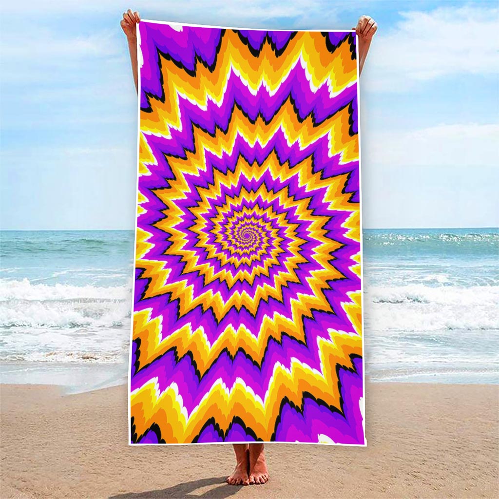 Spiral Expansion Moving Optical Illusion Beach Towel