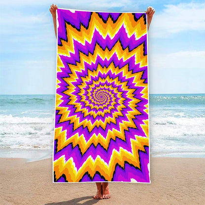 Spiral Expansion Moving Optical Illusion Beach Towel