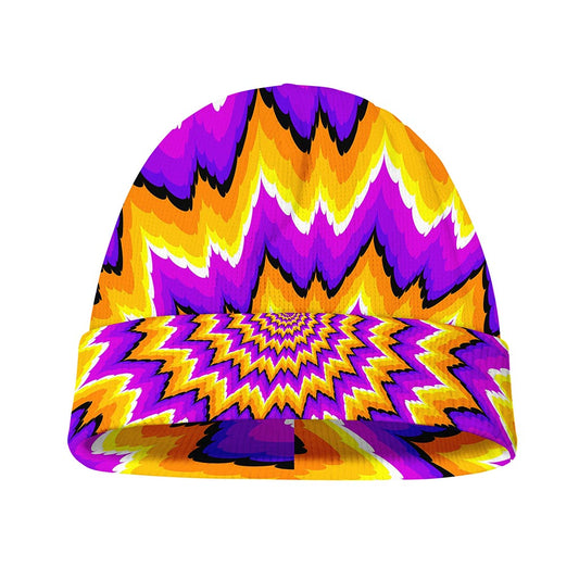 Spiral Expansion Moving Optical Illusion Beanie