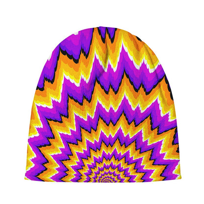 Spiral Expansion Moving Optical Illusion Beanie