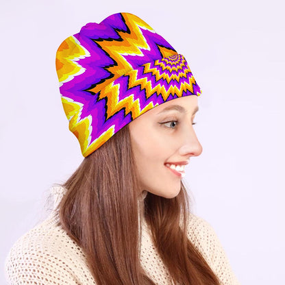 Spiral Expansion Moving Optical Illusion Beanie