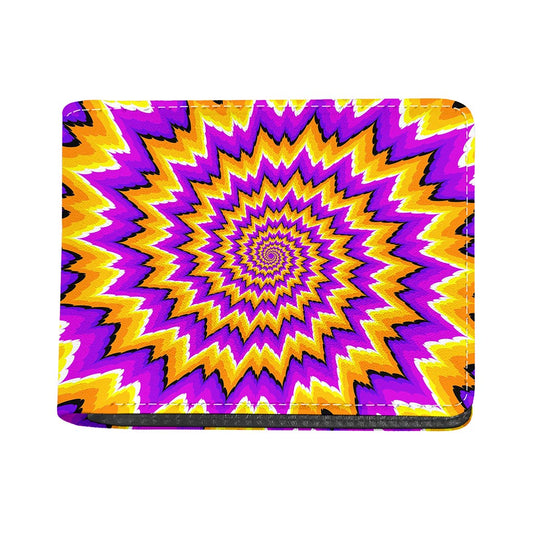 Spiral Expansion Moving Optical Illusion Bifold Wallet