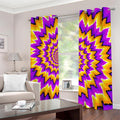 Spiral Expansion Moving Optical Illusion Dimout Grommet Curtains