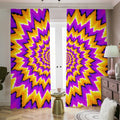 Spiral Expansion Moving Optical Illusion Dimout Pencil Pleat Curtains
